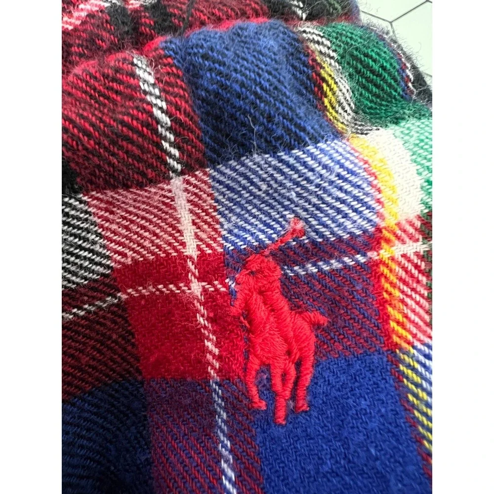 Polo Ralph Lauren plaid cotton pajama pants L drawstring elastic waist lounge
